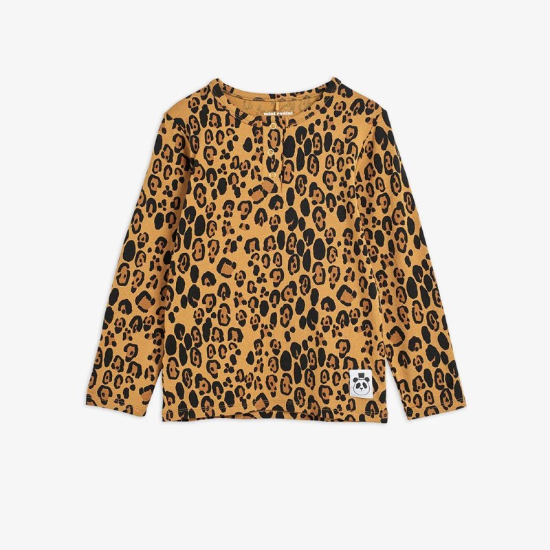 MINI RODINI, BASIC LEOPARD GRANDPA SHIRT