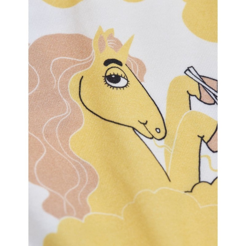 MINI RODINI, UNICORN NOODLES LEGGINGS YELLOW