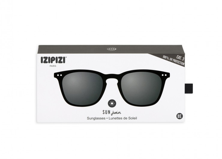 IZIPIZI, okulary przeciwsłoneczne Sun Junior #E Black 5-10lat  