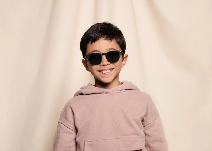 IZIPIZI, okulary przeciwsłoneczne Sun Junior #E Black 5-10lat  