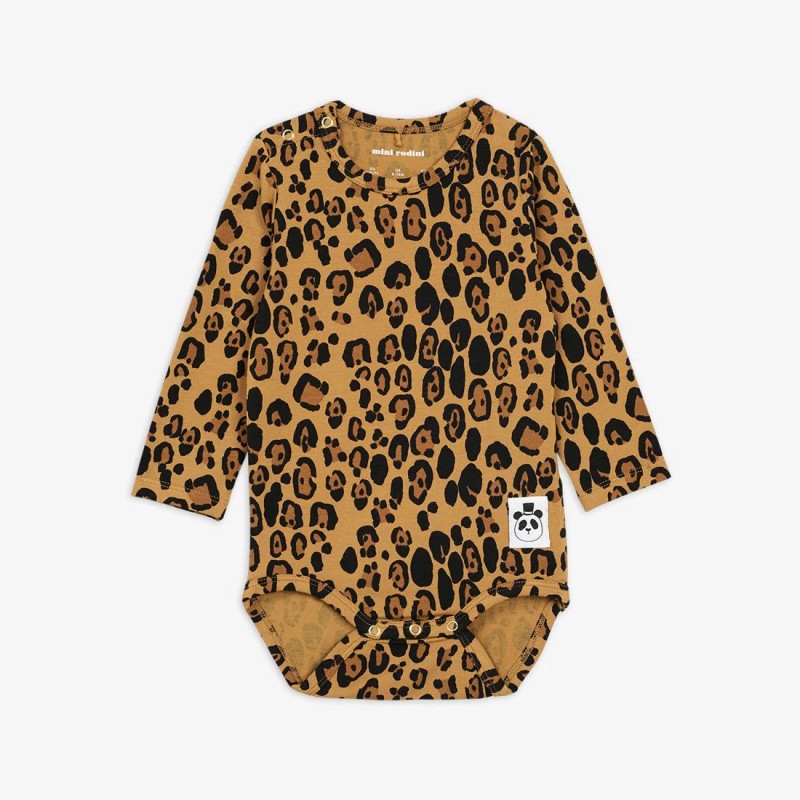 MINI RODINI, BODY BASIC LEOPARD LONG SLEEVE 