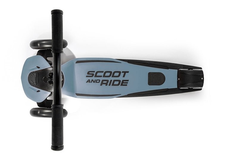SCOOTANDRIDE Highwaykick 5 LED Hulajnoga trójkołowa balansowa ze świecącymi kółkami 5+ Steel (uszkodzone pudełko)