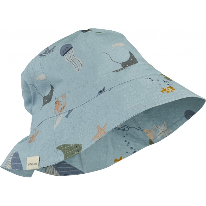 LIEWOOD kapelusz przeciwsłoneczny, Sander bucket hat Sea creature mix