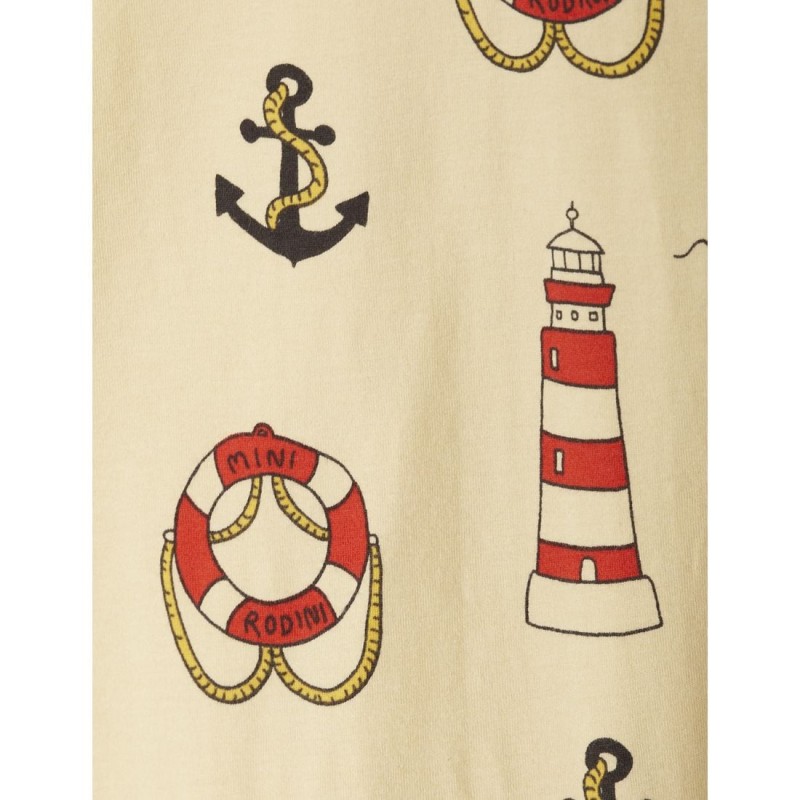 MINI RODINI, BODY LIGHTHOUSE LONG SLEEVE YELLOW
