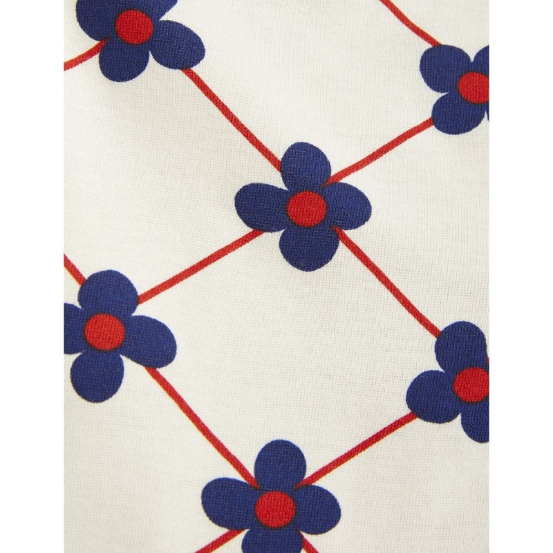 MINI RODINI, FLOWER CHECK T-SHIRT 80/86