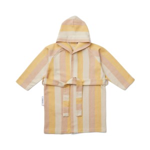 Liewood, szlafrok dziecięcy Dana Bathrobe - Y/D stripe: Peach/sandy/yellow mellow