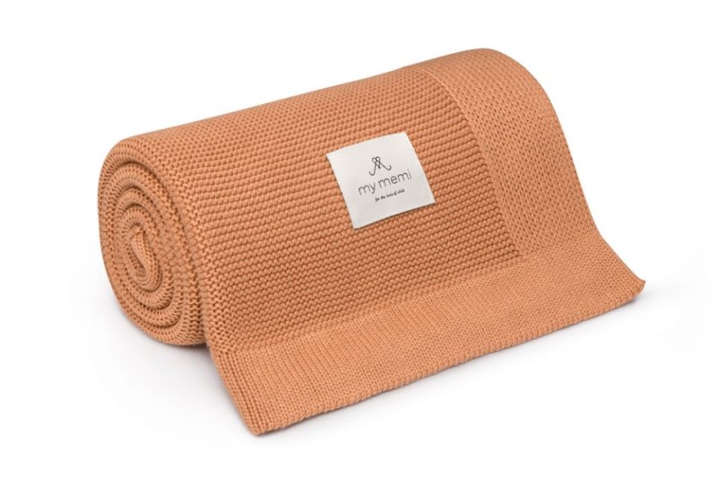 MY MEMI, Bambusowy kocyk caramel 80x100 - classic