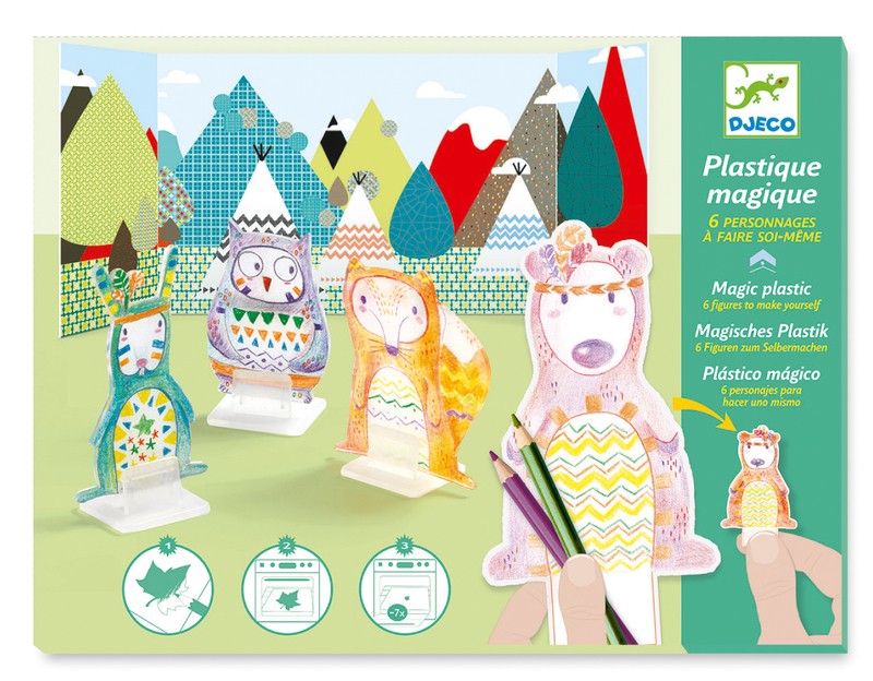 DJECO, Zestaw artystyczny z magicznym plastikiem - POW WOW