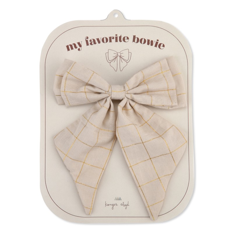 Konges Sloejd, kokarda do włosów, BOWIE HAIR CLIP MOONLIGHT CHECK