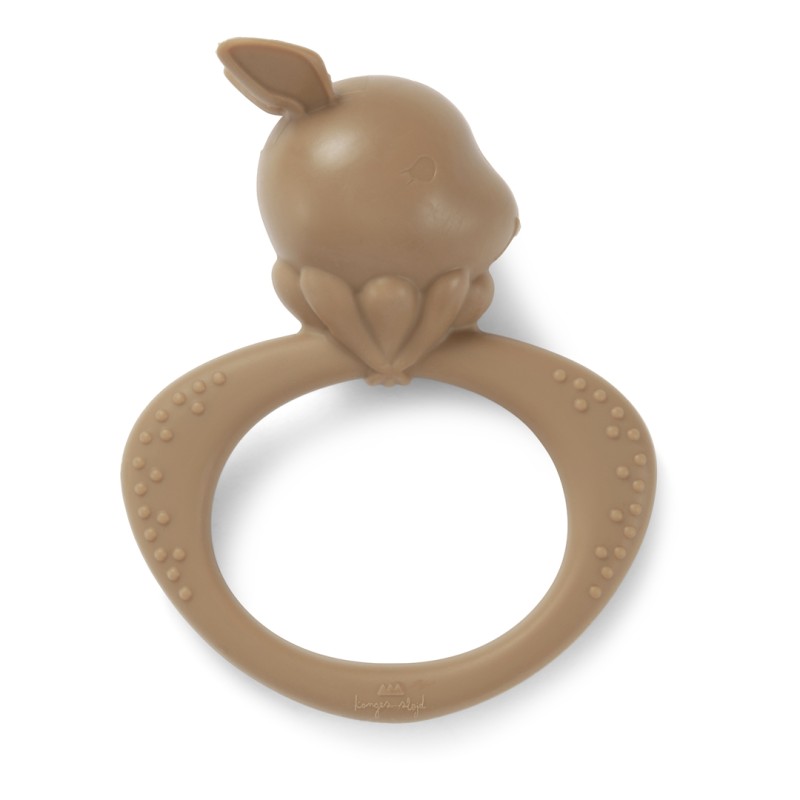 Konges Sloejd, gryzak silikonowy królik, SILICONE TOYS RABBIT ALMOND