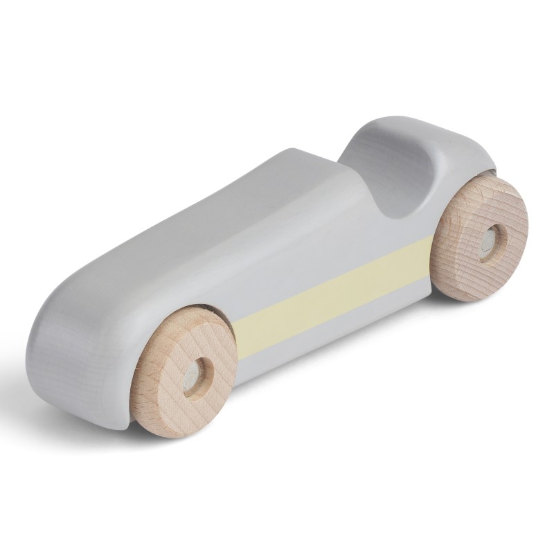 KONGES SLOEJD drewniany samochód wyścigowy, WOOD RACE CAR WARM GREY