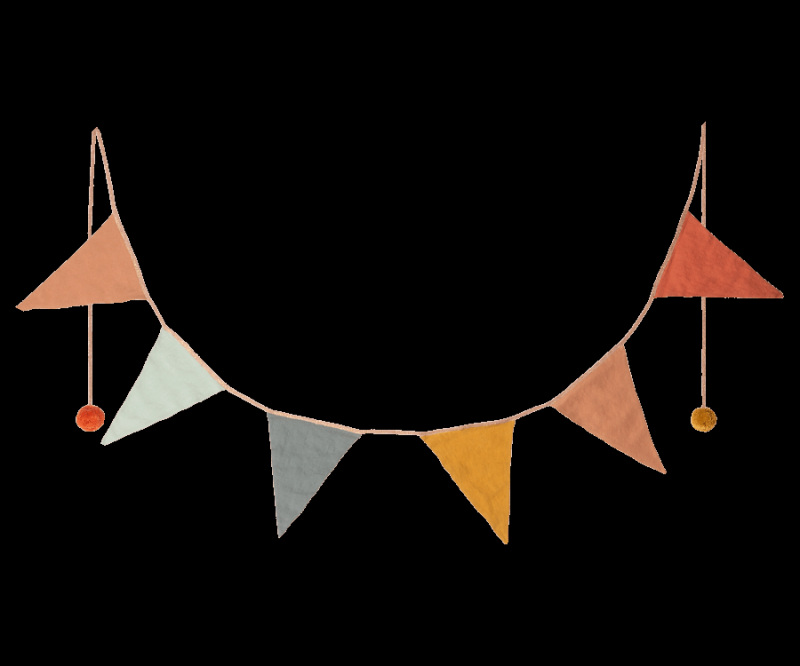 Maileg girlanda 6 flag  