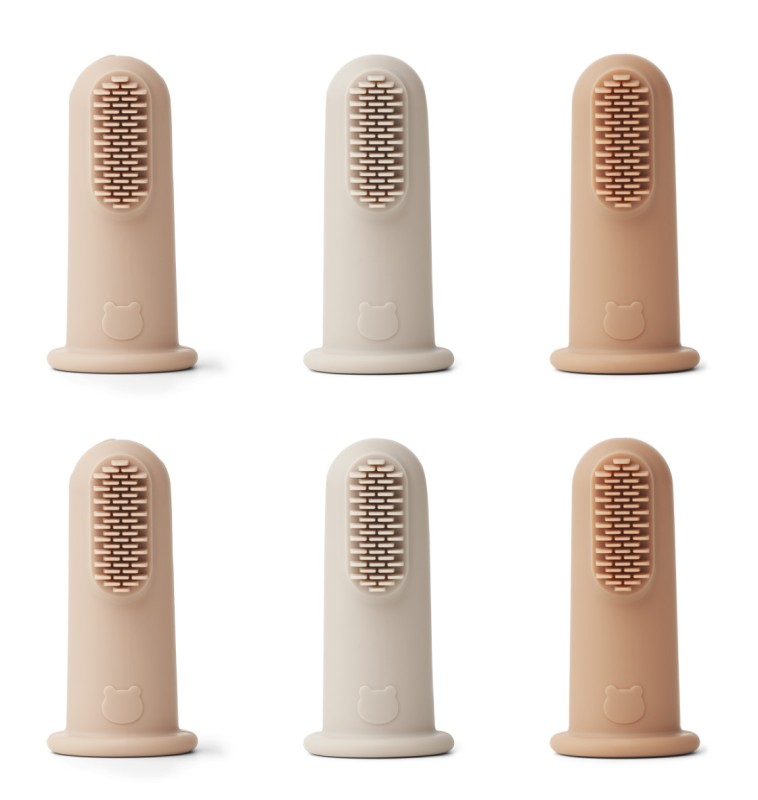 LIEWOOD, szczoteczka do zębów na palec, SIMON FINGER TOOTHBRUSH 6-PACK Rose Mix