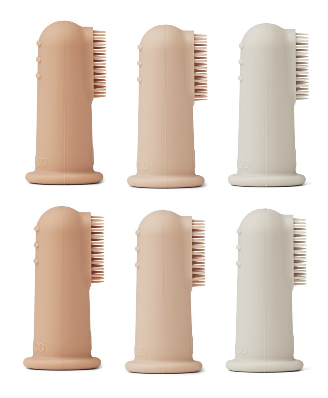 LIEWOOD, szczoteczka do zębów na palec, SIMON FINGER TOOTHBRUSH 6-PACK Rose Mix