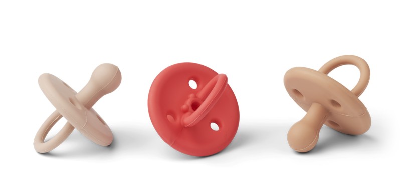 LIEWOOD, smoczek 3 sztuki,  Paula pacifier 3-pack - Apple red multi mix