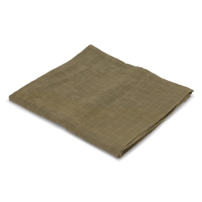 Konges Sloejd, otulacz muślinowy duży BIG MUSLIN SWADDLE LIZARD GREEN