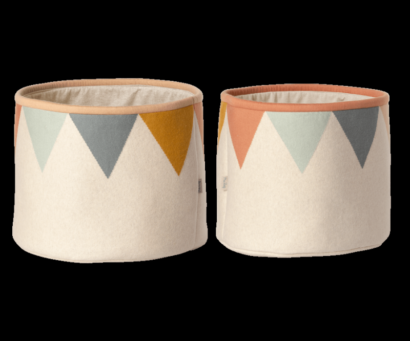 Maileg, zestaw dwóch koszy do przechowywania, Basket 2 pcs set - Rose