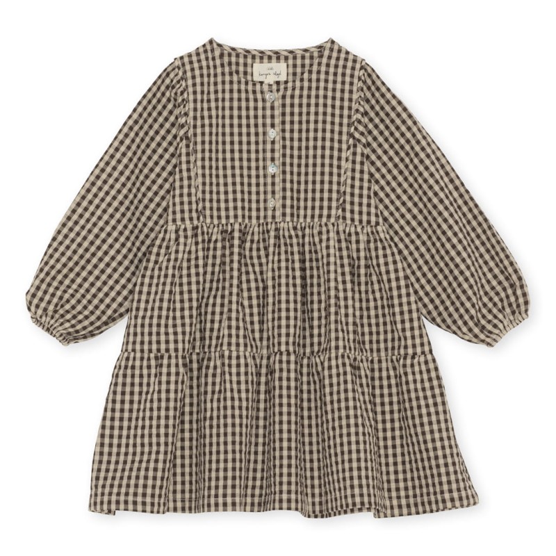 KONGES SLOEJD, Sukienka navida dress - bitter chocolate check