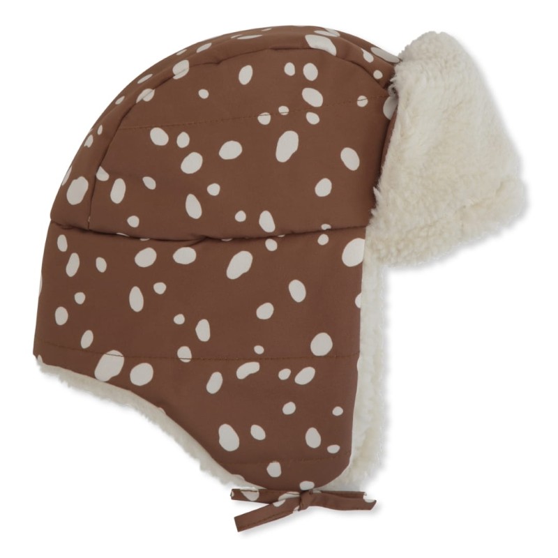 KONGES SLOEJD czapka zimowa NOHR SNOW HAT DEER BROWN 12-18msc