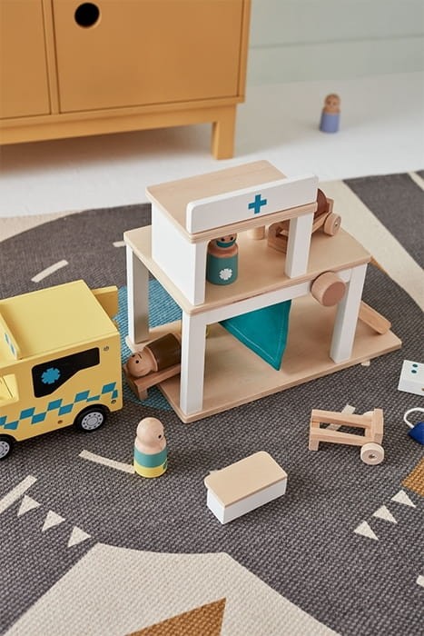 Kids Concept Aiden Drewniana Zabawka Szpital z Figurkami