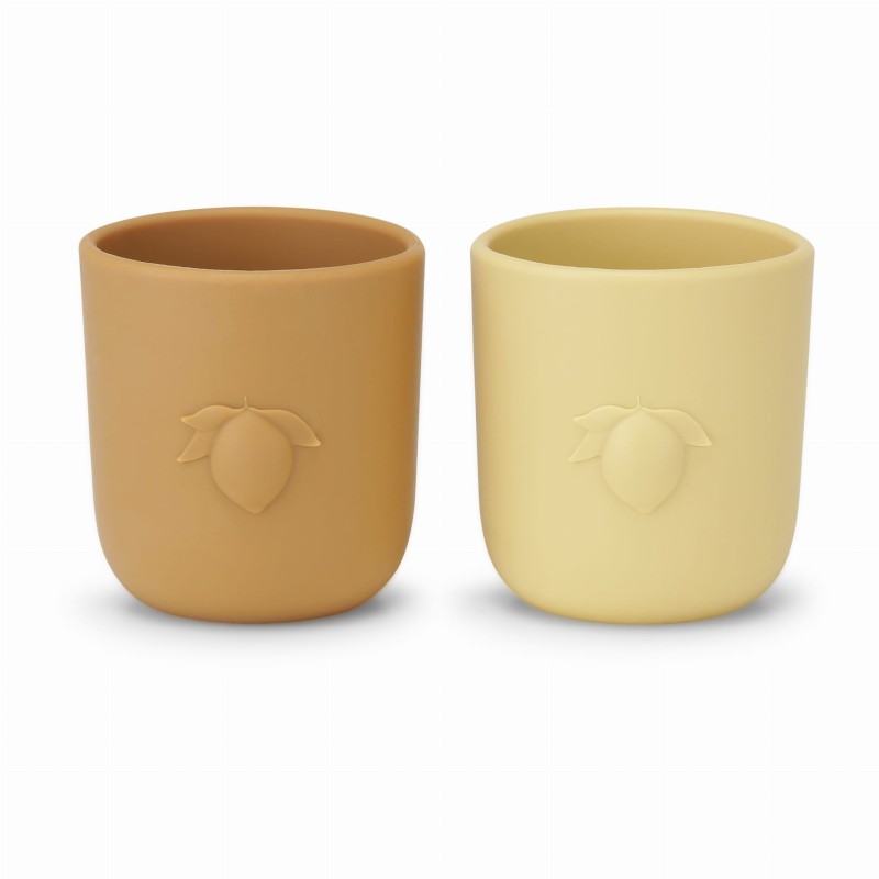 Konges Sloejd, silikonowe kubki 2 sztuki, lemon cups - limonade/almond