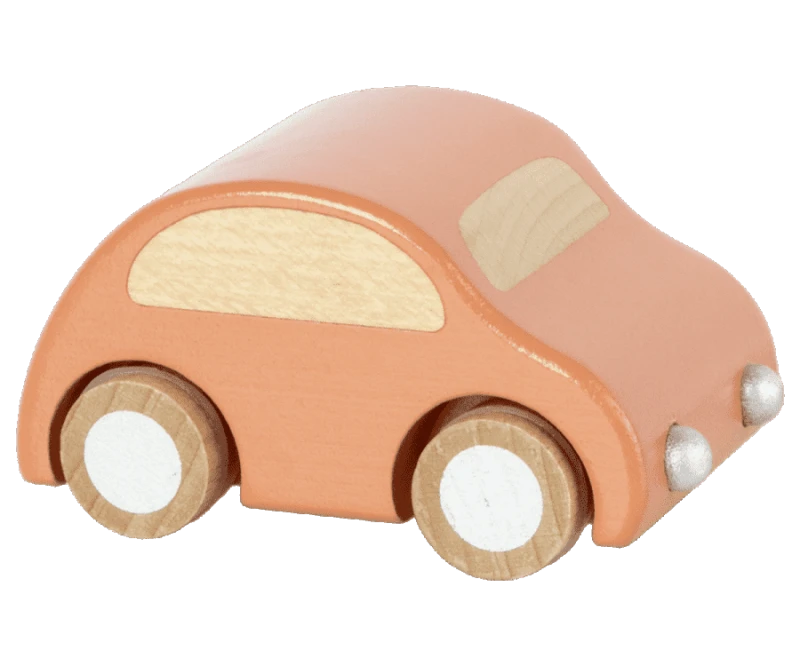 Maileg drewniany samochodzik z napędem, WOODEN CAR - Coral