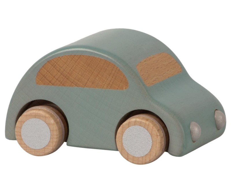Maileg drewniany samochodzik z napędem, WOODEN CAR -Light blue