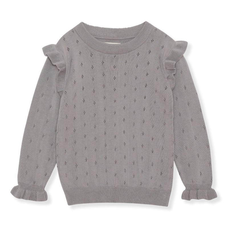 KONGES SLOEJD, bluza kardigan iris knit blouse - sleet