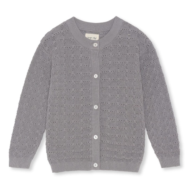 KONGES SLOEJD, sweter iris knit cardigan - sleet
