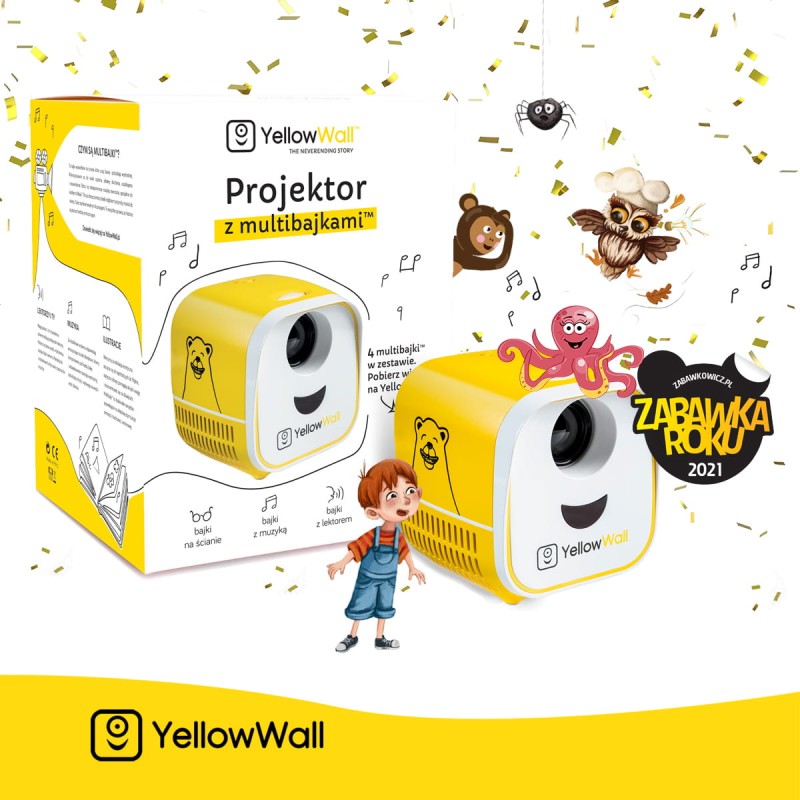 YellowWall projektor + 4 multibajki