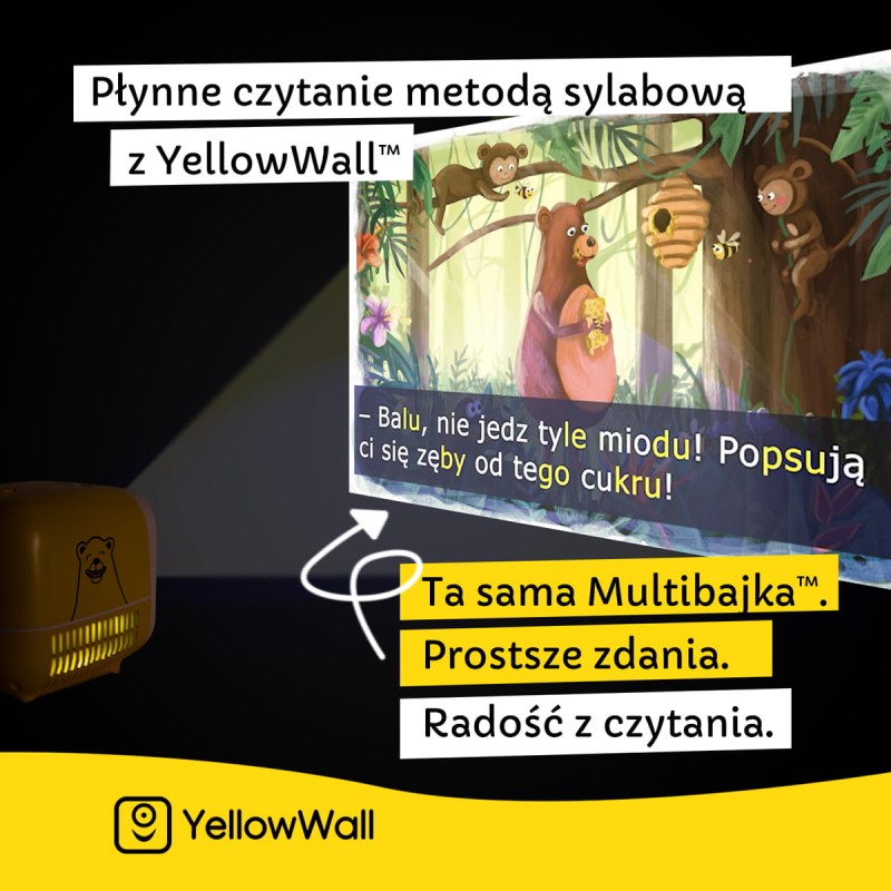 YellowWall projektor + 4 multibajki