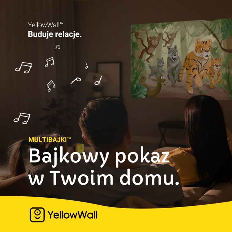 YellowWall projektor + 4 multibajki