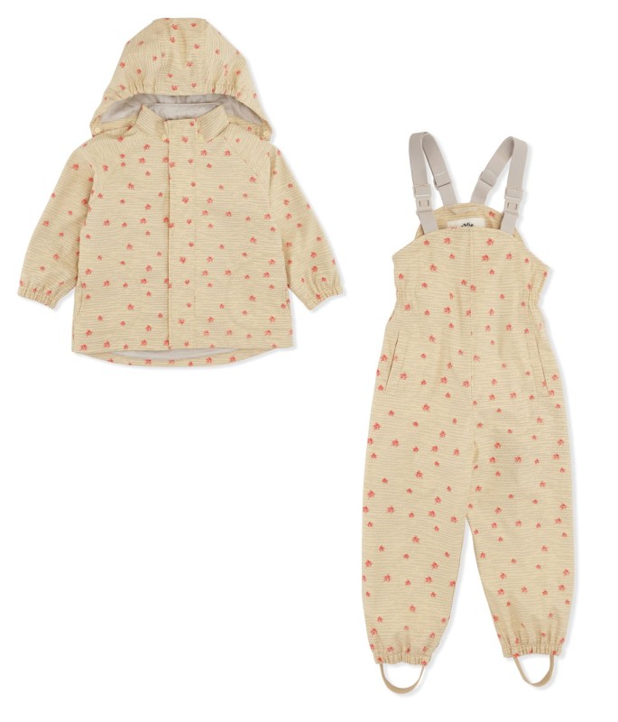 Konges Sloejd, zestaw przeciwdeszczowy rainy palme rainwear set - Goldie