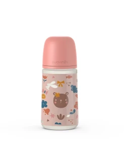 Suavinex, Butelka 270 ml smoczek fizjologiczny SX Pro średni przepływ różowa Forest 