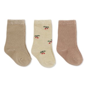 KONGES SLOEJD skarpetki  3 pary, 3 PACK JACQUARD LUREX SOCKS TUSCANY
