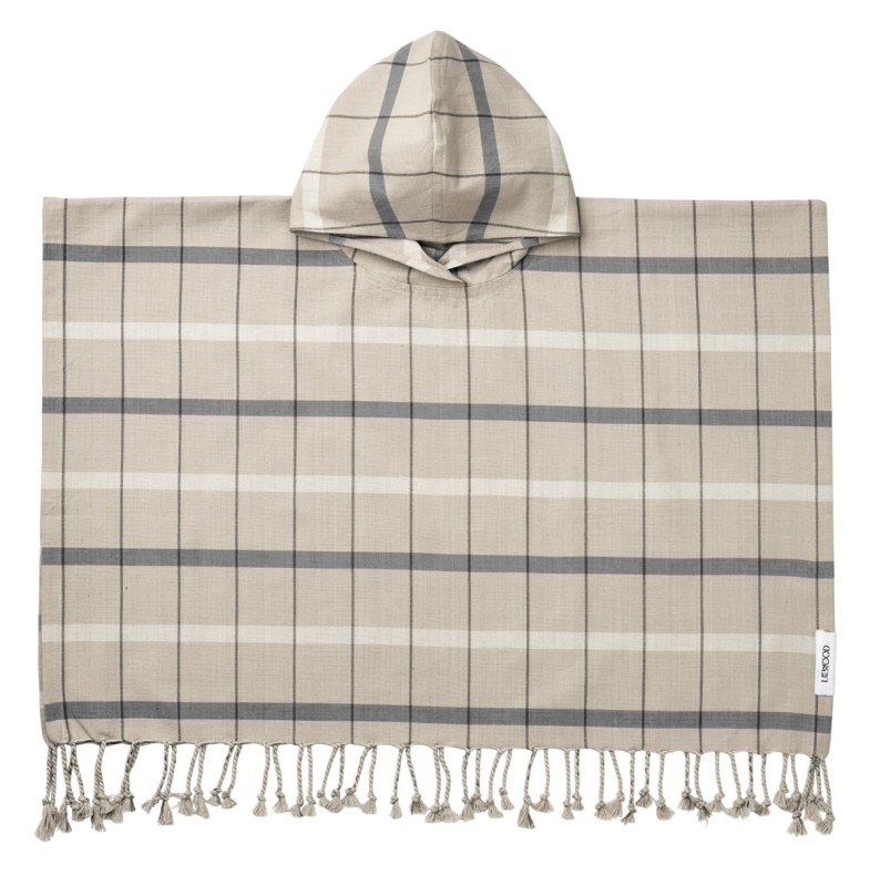 LIEWOOD, ponczo kąpielowe, Roomie Poncho - Check: Sandy multi mix