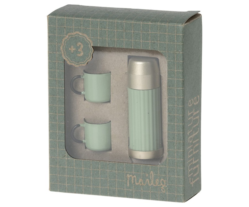 Maileg termos z kubkami Thermos and cups - Mint