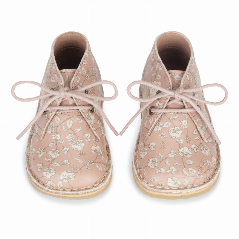 Konges Sloejd skorzane buty chaton desert blossom rouge