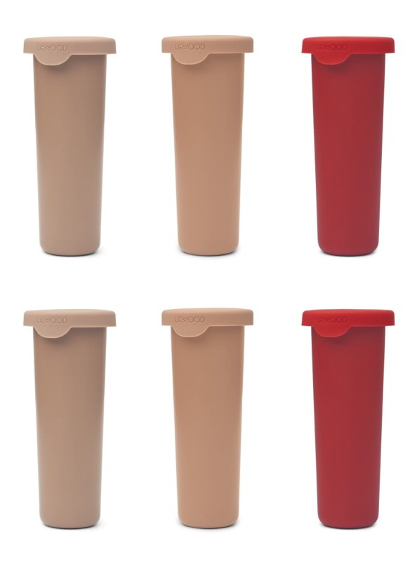 LIEWOOD, stalowe formy lodowe Gianni 6 Pack - Apple red multi mix