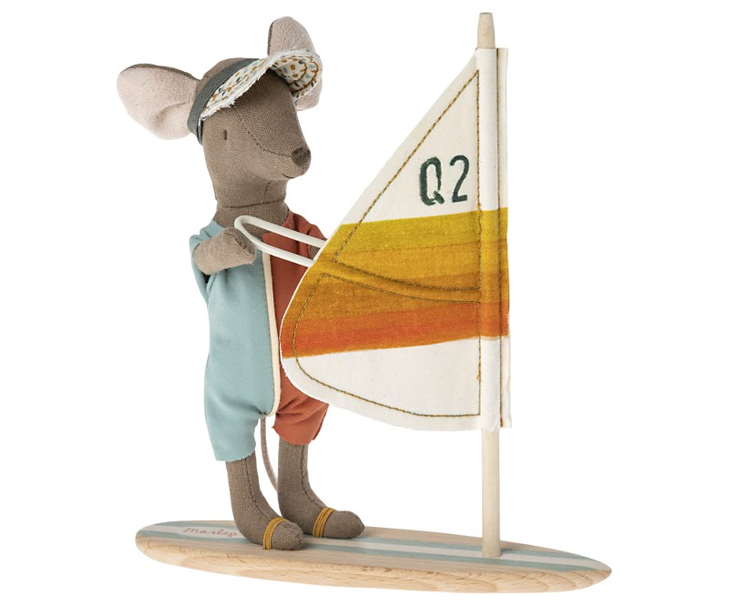 MAILEG Myszka Starszy Brat Surfer, Beach mice Surfer big brother 