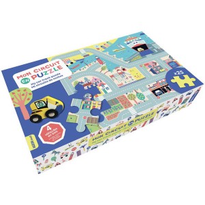 Auzou Puzzle duże miasto z drewnianymi autkami