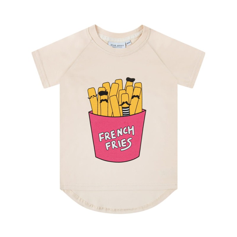Dear Sophie t-shirt ecru frytki 