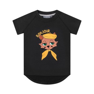 Dear Sophie ciemny t-shirt kot artysta 74-80