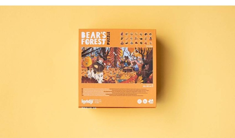 Londji Puzzle z grą obserwacyjną Bear's Forest