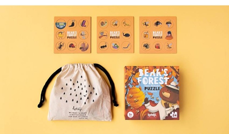 Londji Puzzle z grą obserwacyjną Bear's Forest