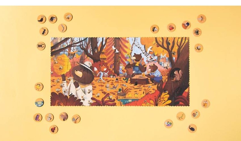 Londji Puzzle z grą obserwacyjną Bear's Forest