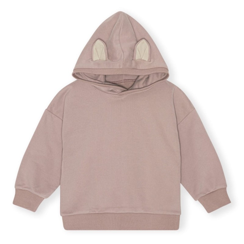 KONGES SLOEJD, bluza z kapturem i uszami Lou Lavender Mist