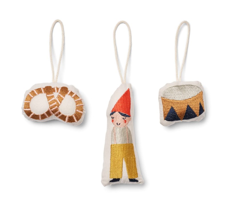 Liewood ozdoby świąteczne 3pack Elf sandy mix