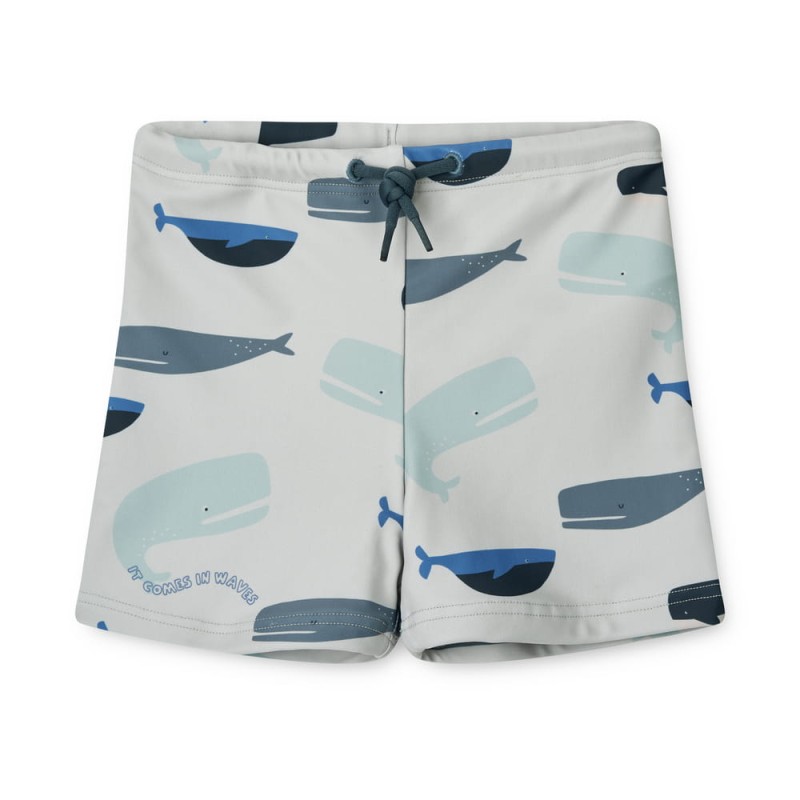 Liewood, kąpielówki Otto Whales / Cloud blue