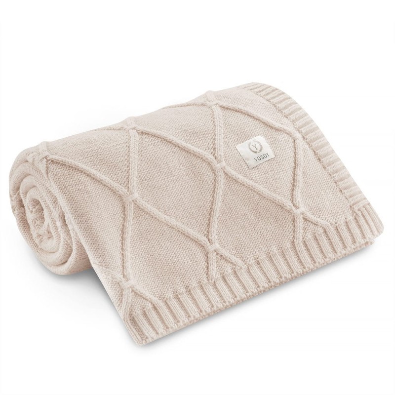 Yosoy koc 100% merino wool Diamonds cappuccino